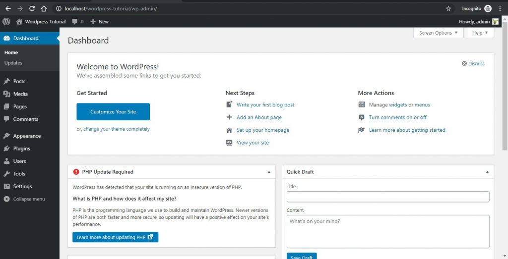 wordpress-dashboard